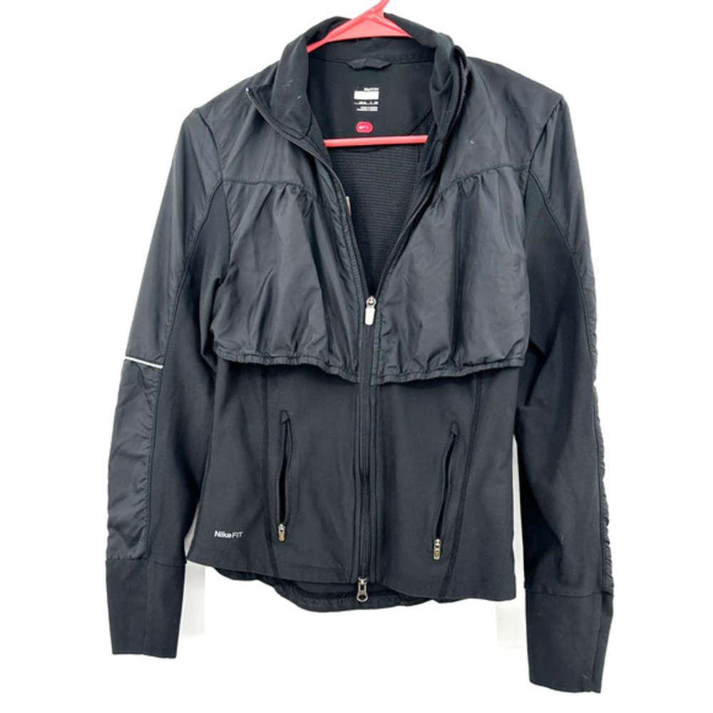 Nike fit dry size Small black full zip lightweight jacket